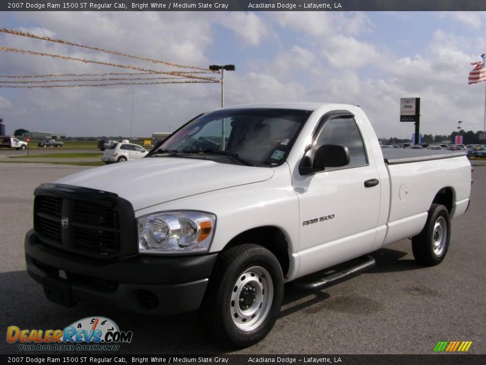 2007 Dodge Ram 1500 ST Regular Cab Bright White / Medium Slate Gray Photo #7