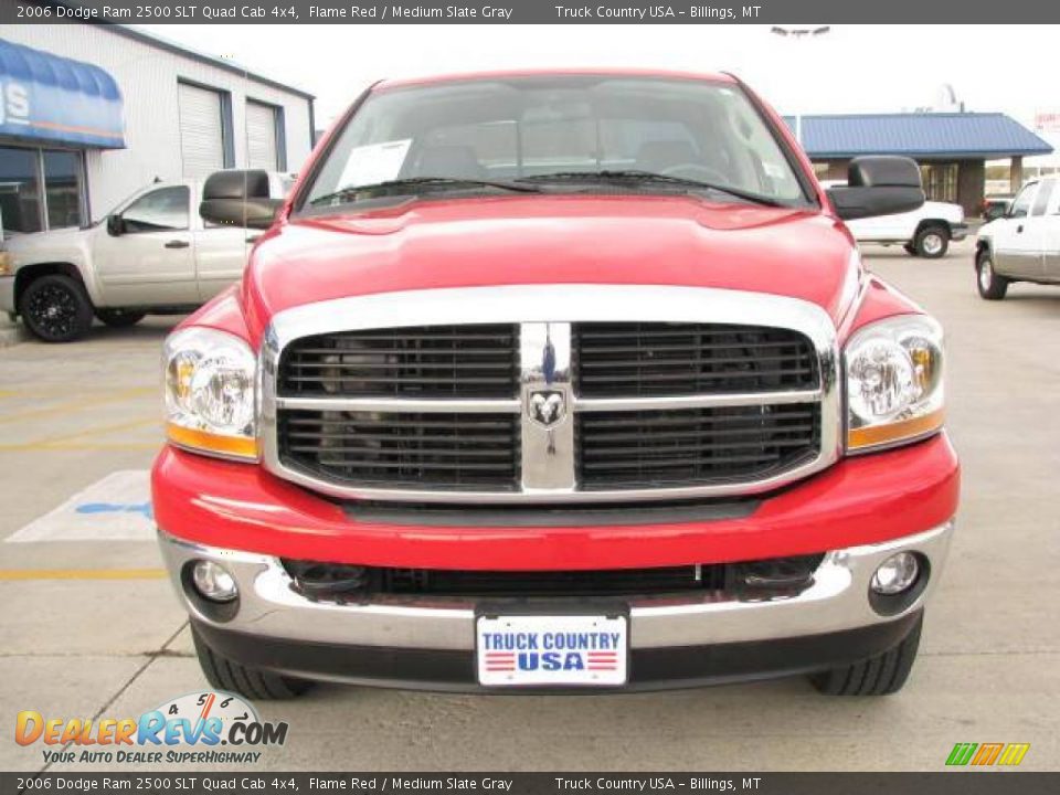 2006 Dodge Ram 2500 SLT Quad Cab 4x4 Flame Red / Medium Slate Gray Photo #3