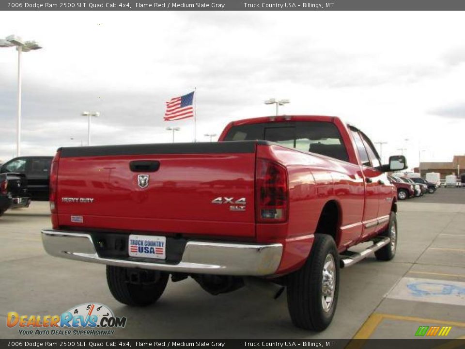 2006 Dodge Ram 2500 SLT Quad Cab 4x4 Flame Red / Medium Slate Gray Photo #7