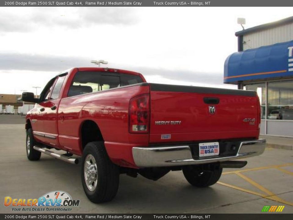2006 Dodge Ram 2500 SLT Quad Cab 4x4 Flame Red / Medium Slate Gray Photo #8