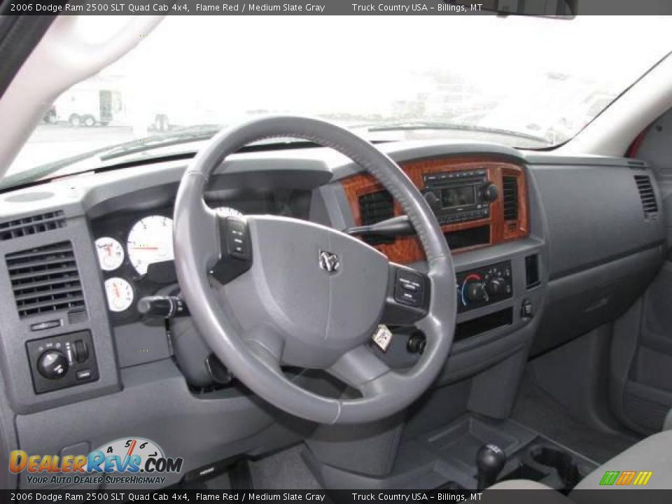2006 Dodge Ram 2500 SLT Quad Cab 4x4 Flame Red / Medium Slate Gray Photo #14