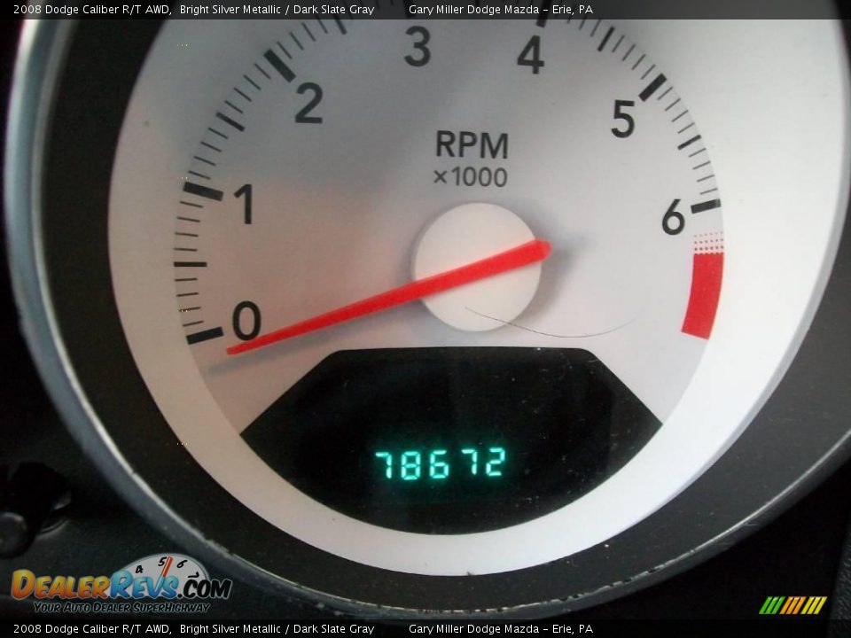 2008 Dodge Caliber R/T AWD Bright Silver Metallic / Dark Slate Gray Photo #15