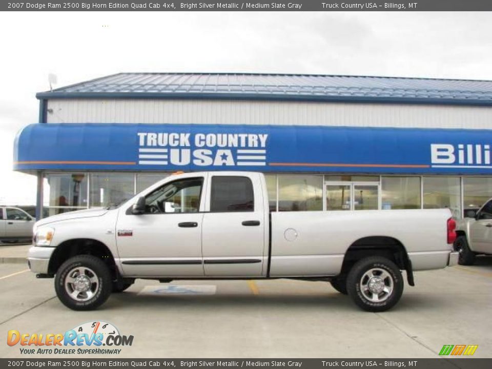 2007 Dodge Ram 2500 Big Horn Edition Quad Cab 4x4 Bright Silver Metallic / Medium Slate Gray Photo #1
