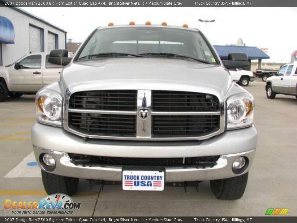 2007 Dodge Ram 2500 Big Horn Edition Quad Cab 4x4 Bright Silver Metallic / Medium Slate Gray Photo #3