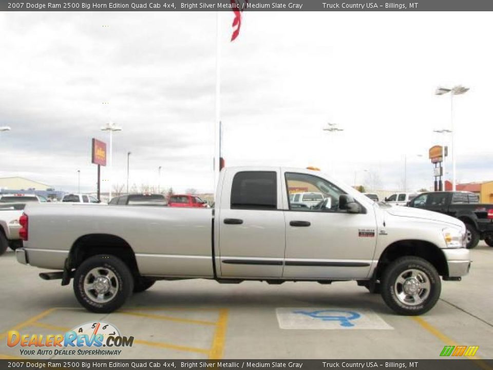 2007 Dodge Ram 2500 Big Horn Edition Quad Cab 4x4 Bright Silver Metallic / Medium Slate Gray Photo #5