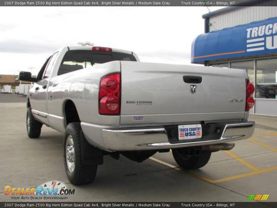 2007 Dodge Ram 2500 Big Horn Edition Quad Cab 4x4 Bright Silver Metallic / Medium Slate Gray Photo #7