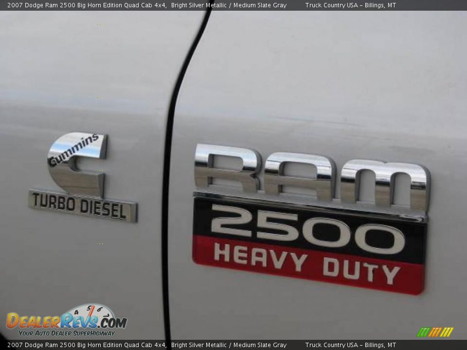 2007 Dodge Ram 2500 Big Horn Edition Quad Cab 4x4 Bright Silver Metallic / Medium Slate Gray Photo #9