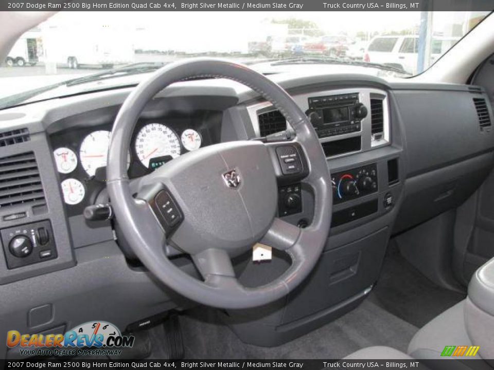 2007 Dodge Ram 2500 Big Horn Edition Quad Cab 4x4 Bright Silver Metallic / Medium Slate Gray Photo #12