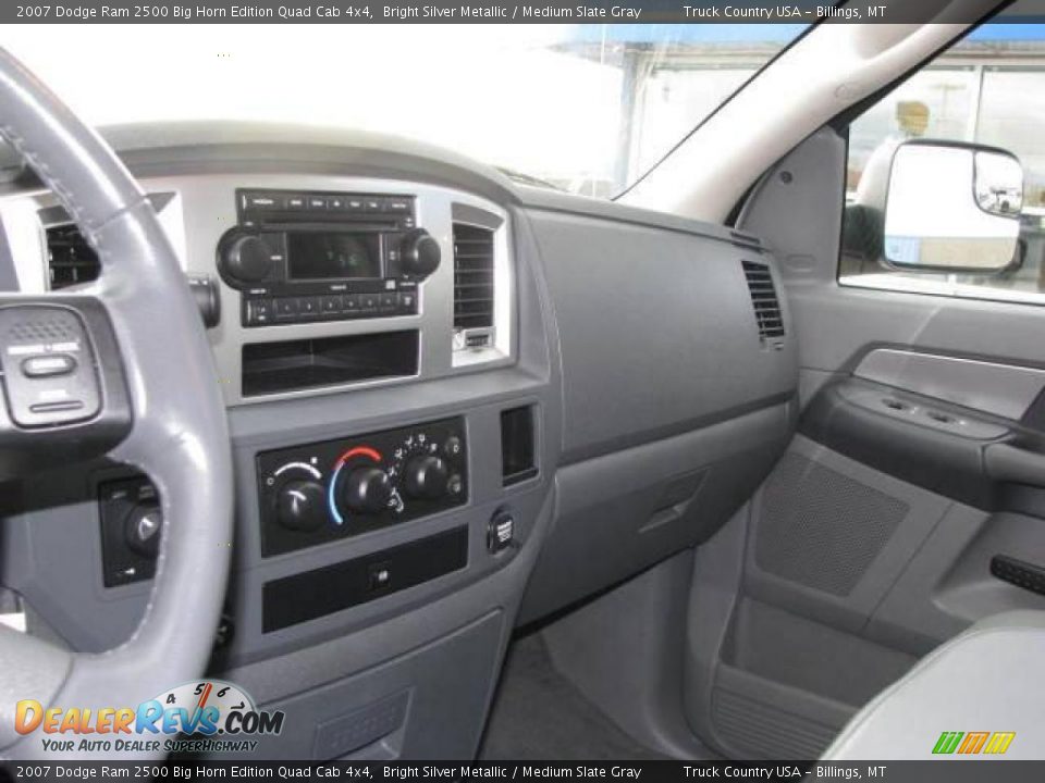 2007 Dodge Ram 2500 Big Horn Edition Quad Cab 4x4 Bright Silver Metallic / Medium Slate Gray Photo #13