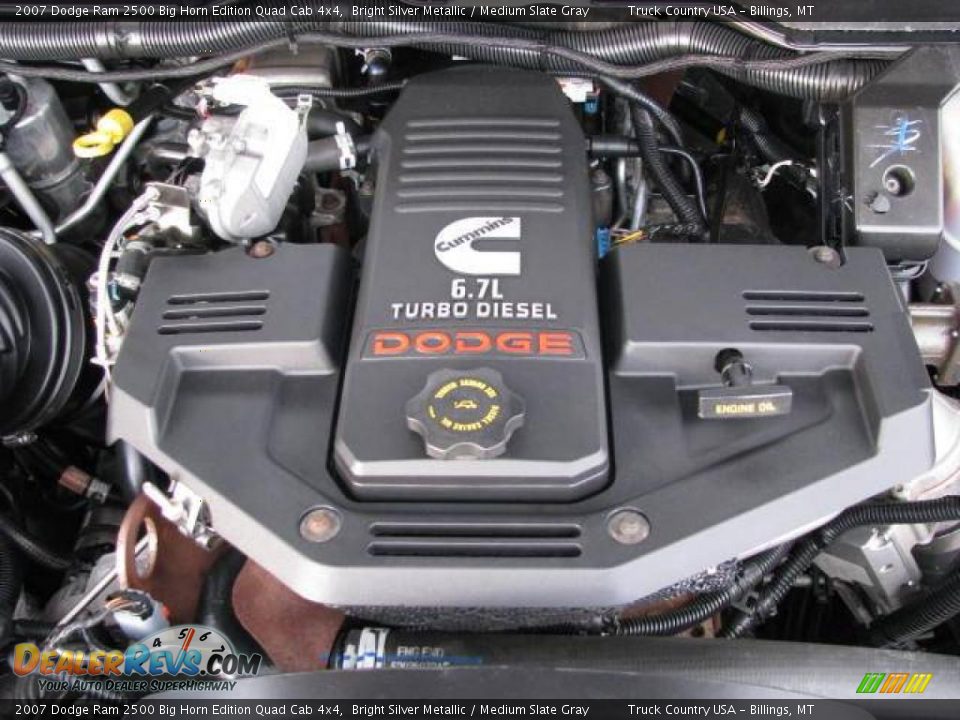 2007 Dodge Ram 2500 Big Horn Edition Quad Cab 4x4 Bright Silver Metallic / Medium Slate Gray Photo #15