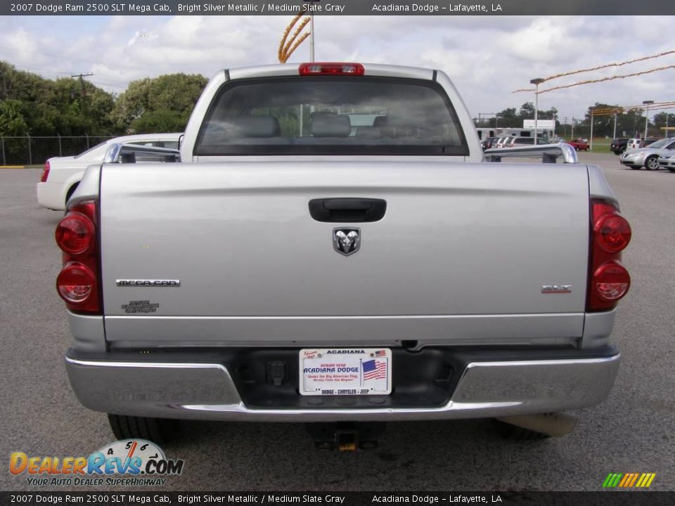 2007 Dodge Ram 2500 SLT Mega Cab Bright Silver Metallic / Medium Slate Gray Photo #4