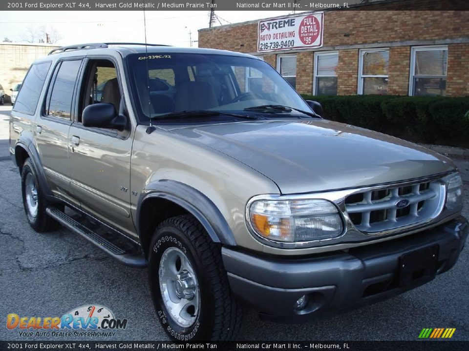 2001 Ford Explorer XLT 4x4 Harvest Gold Metallic / Medium Prairie Tan Photo #4