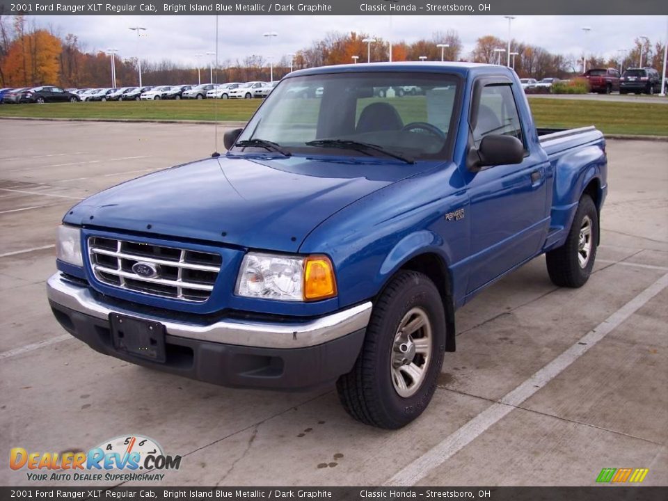 2001 Ford Ranger XLT Regular Cab Bright Island Blue Metallic / Dark Graphite Photo #1