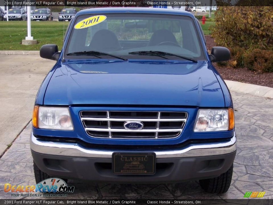 2001 Ford Ranger XLT Regular Cab Bright Island Blue Metallic / Dark Graphite Photo #4