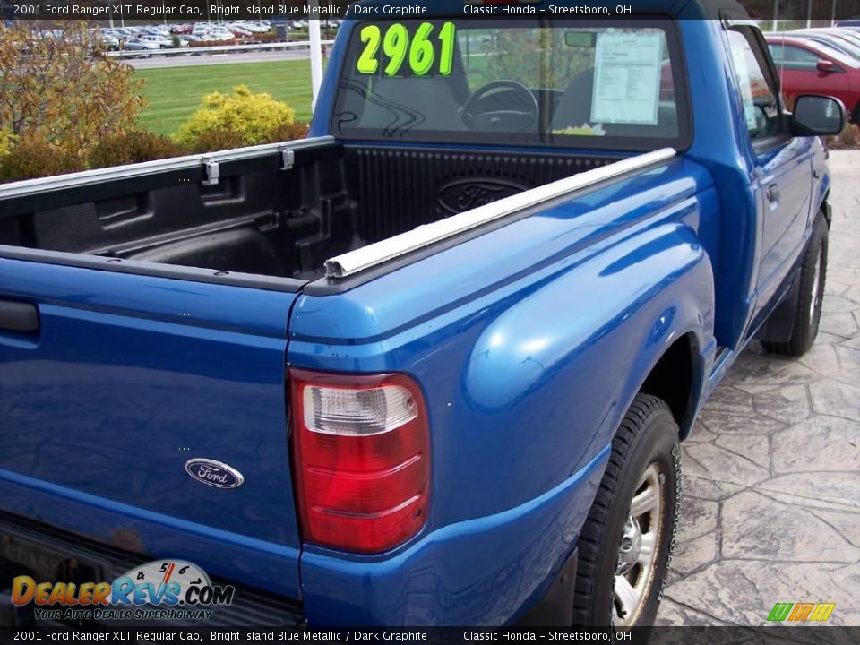 2001 Ford Ranger XLT Regular Cab Bright Island Blue Metallic / Dark Graphite Photo #9