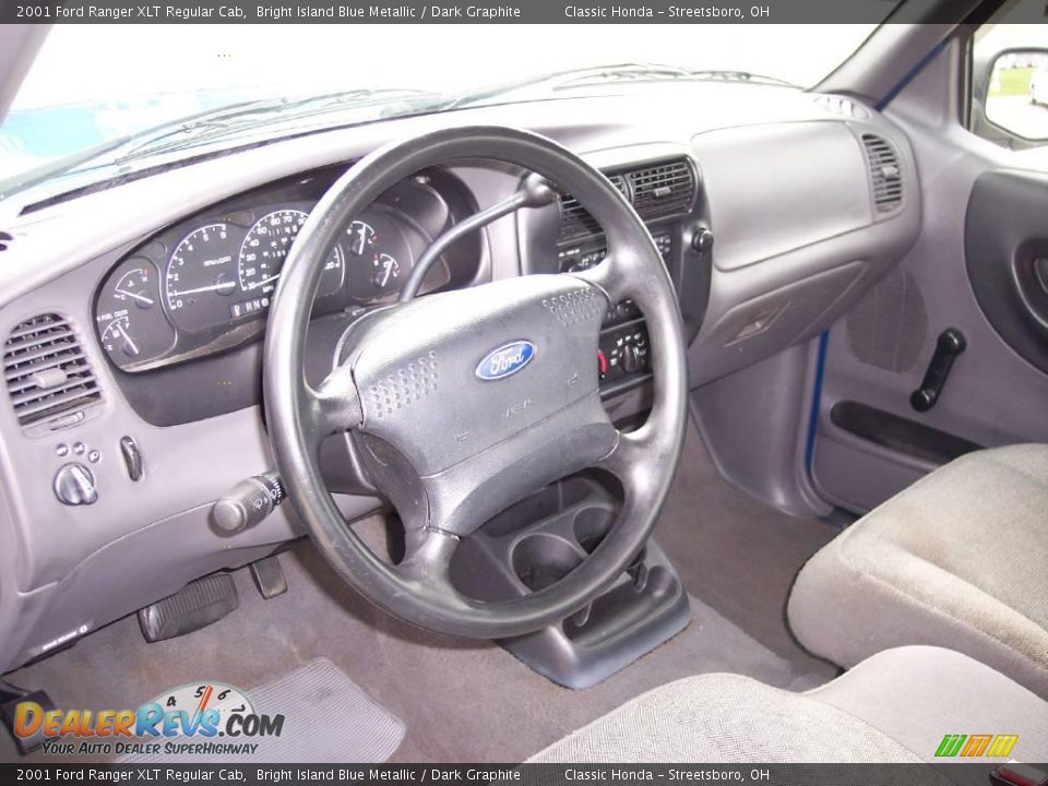 2001 Ford Ranger XLT Regular Cab Bright Island Blue Metallic / Dark Graphite Photo #16