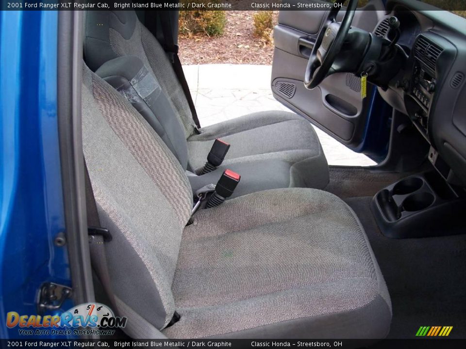 2001 Ford Ranger XLT Regular Cab Bright Island Blue Metallic / Dark Graphite Photo #24