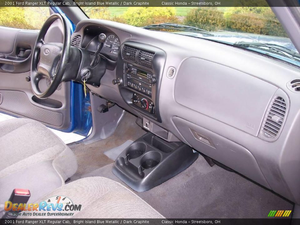 2001 Ford Ranger XLT Regular Cab Bright Island Blue Metallic / Dark Graphite Photo #25