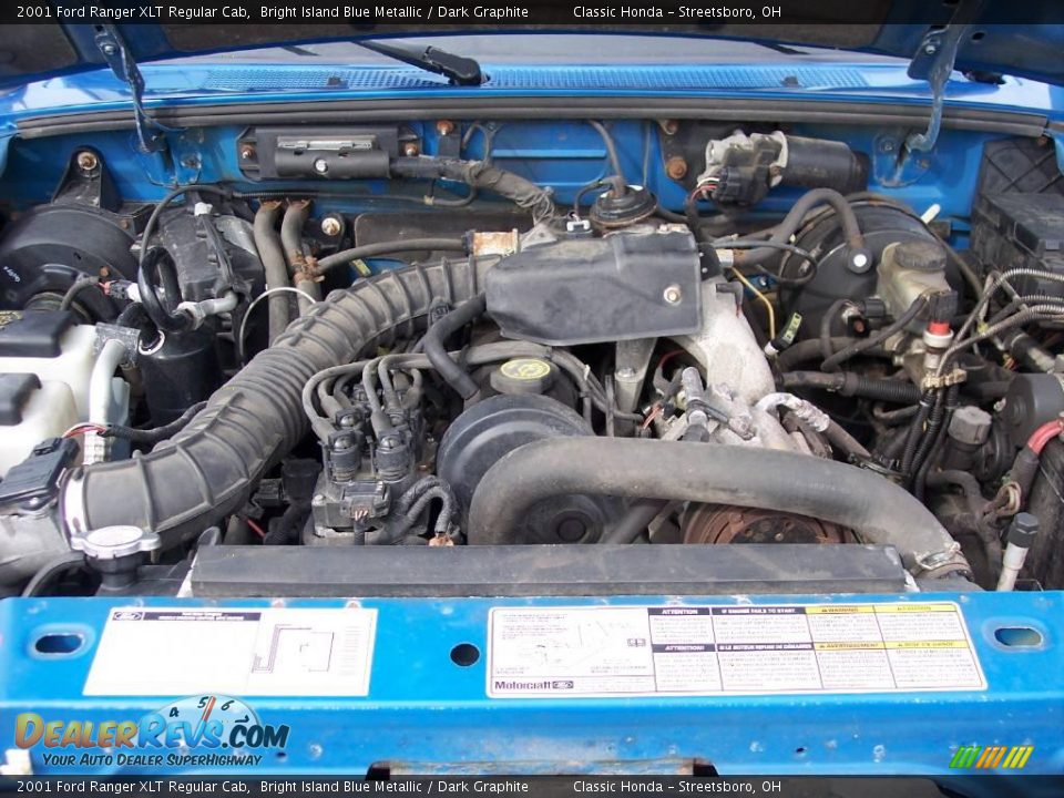 2001 Ford Ranger XLT Regular Cab Bright Island Blue Metallic / Dark Graphite Photo #26