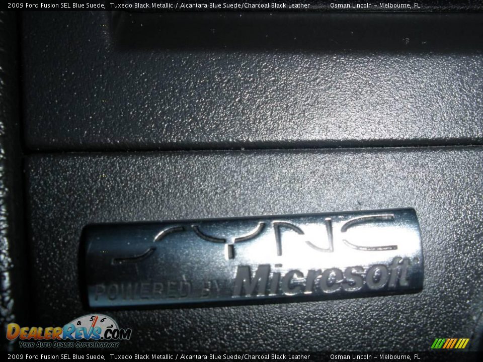 2009 Ford Fusion SEL Blue Suede Tuxedo Black Metallic / Alcantara Blue Suede/Charcoal Black Leather Photo #19