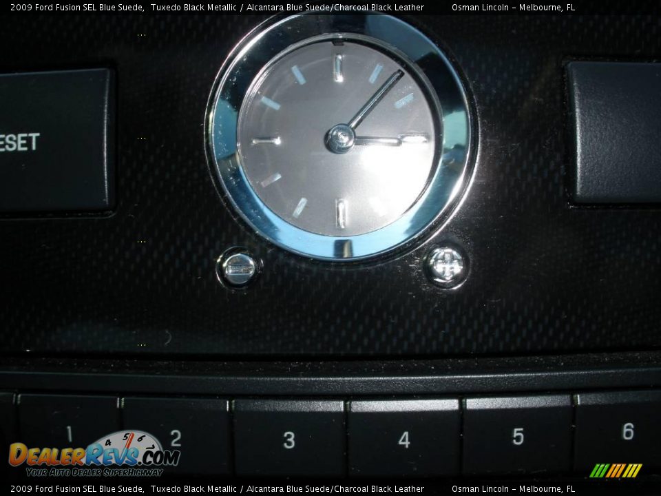 2009 Ford Fusion SEL Blue Suede Tuxedo Black Metallic / Alcantara Blue Suede/Charcoal Black Leather Photo #21