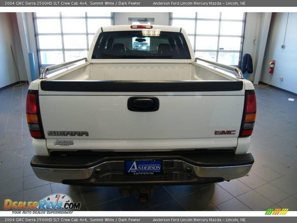 2004 GMC Sierra 2500HD SLT Crew Cab 4x4 Summit White / Dark Pewter Photo #3