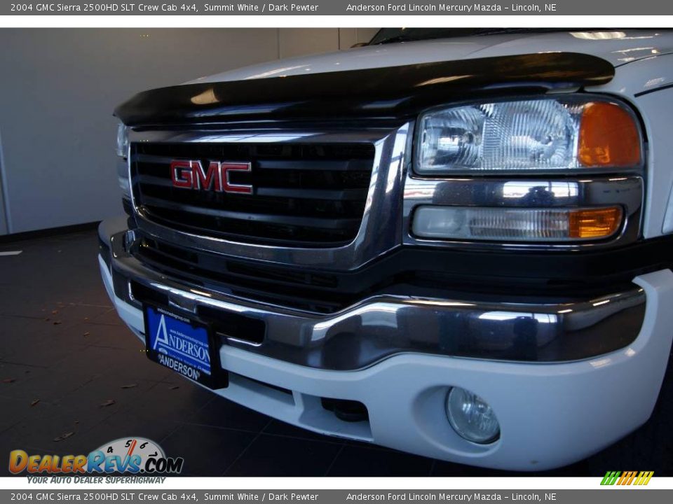 2004 GMC Sierra 2500HD SLT Crew Cab 4x4 Summit White / Dark Pewter Photo #16