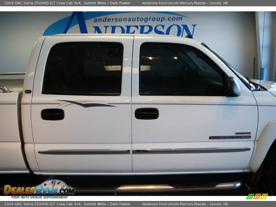 2004 GMC Sierra 2500HD SLT Crew Cab 4x4 Summit White / Dark Pewter Photo #19