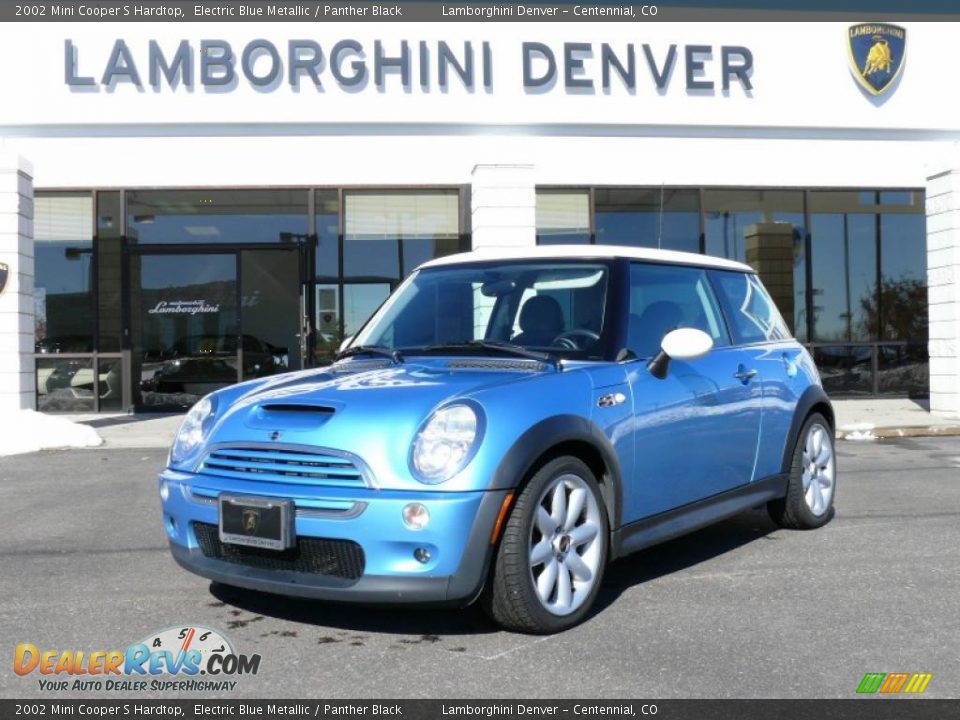 2002 Mini Cooper S Hardtop Electric Blue Metallic / Panther Black Photo #1