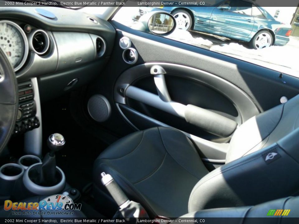2002 Mini Cooper S Hardtop Electric Blue Metallic / Panther Black Photo #14