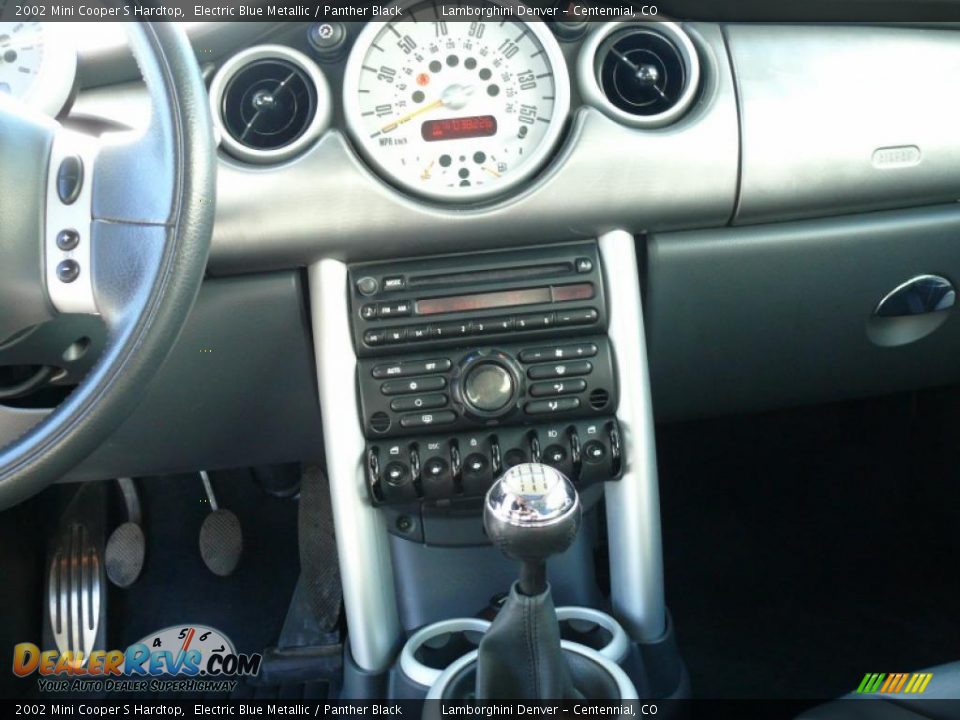 2002 Mini Cooper S Hardtop Electric Blue Metallic / Panther Black Photo #15