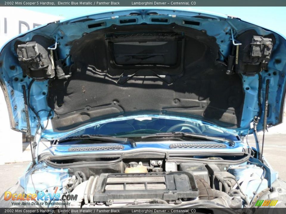 2002 Mini Cooper S Hardtop Electric Blue Metallic / Panther Black Photo #23