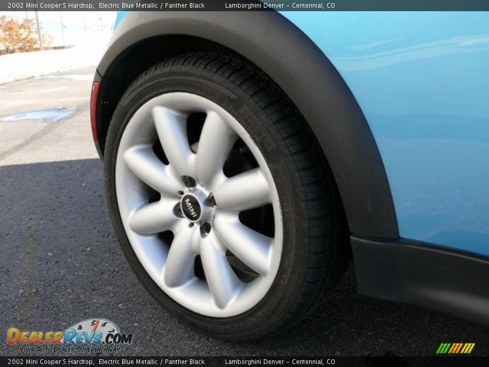 2002 Mini Cooper S Hardtop Electric Blue Metallic / Panther Black Photo #26