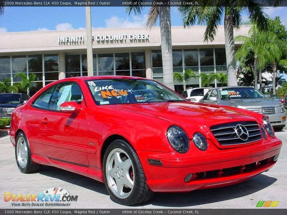 2000 Mercedes-Benz CLK 430 Coupe Magma Red / Oyster Photo #1