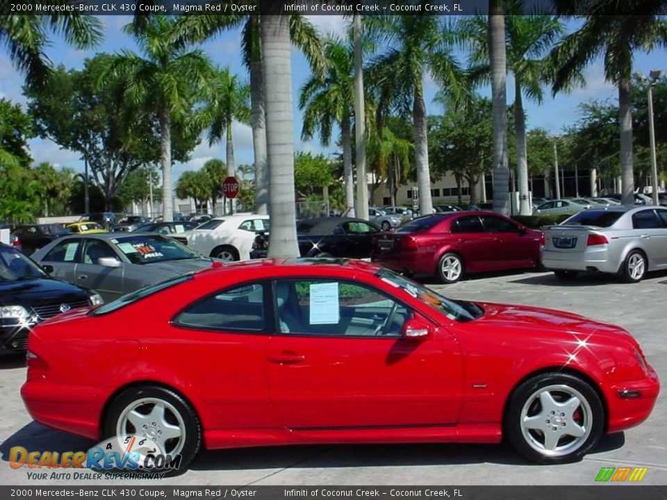 2000 Mercedes-Benz CLK 430 Coupe Magma Red / Oyster Photo #2