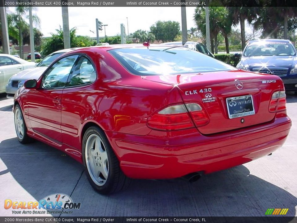 2000 Mercedes-Benz CLK 430 Coupe Magma Red / Oyster Photo #6