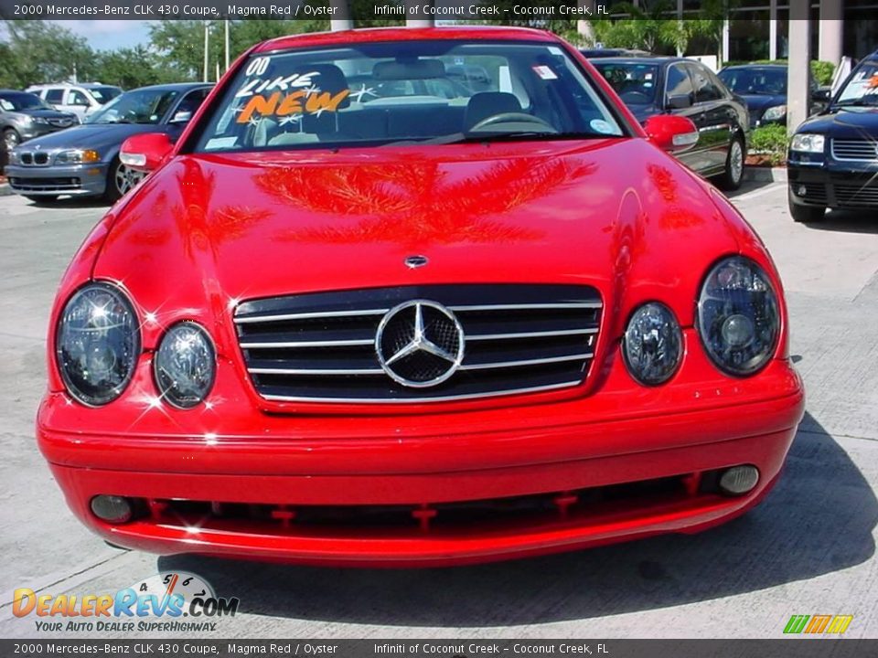 2000 Mercedes-Benz CLK 430 Coupe Magma Red / Oyster Photo #9