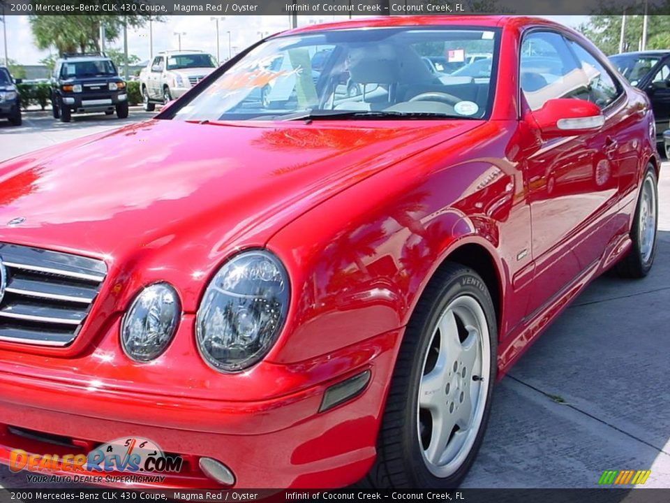 2000 Mercedes-Benz CLK 430 Coupe Magma Red / Oyster Photo #10