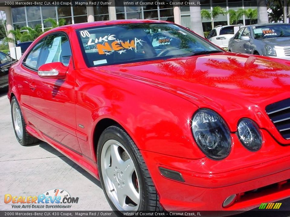 2000 Mercedes-Benz CLK 430 Coupe Magma Red / Oyster Photo #11