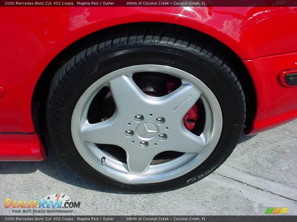 2000 Mercedes-Benz CLK 430 Coupe Magma Red / Oyster Photo #12