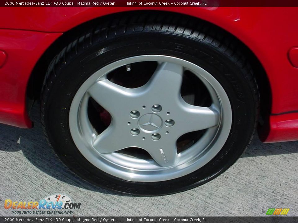 2000 Mercedes-Benz CLK 430 Coupe Magma Red / Oyster Photo #13