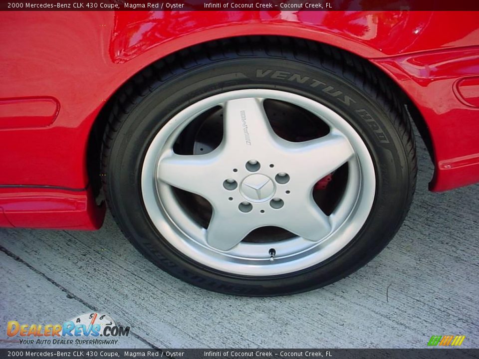 2000 Mercedes-Benz CLK 430 Coupe Magma Red / Oyster Photo #14
