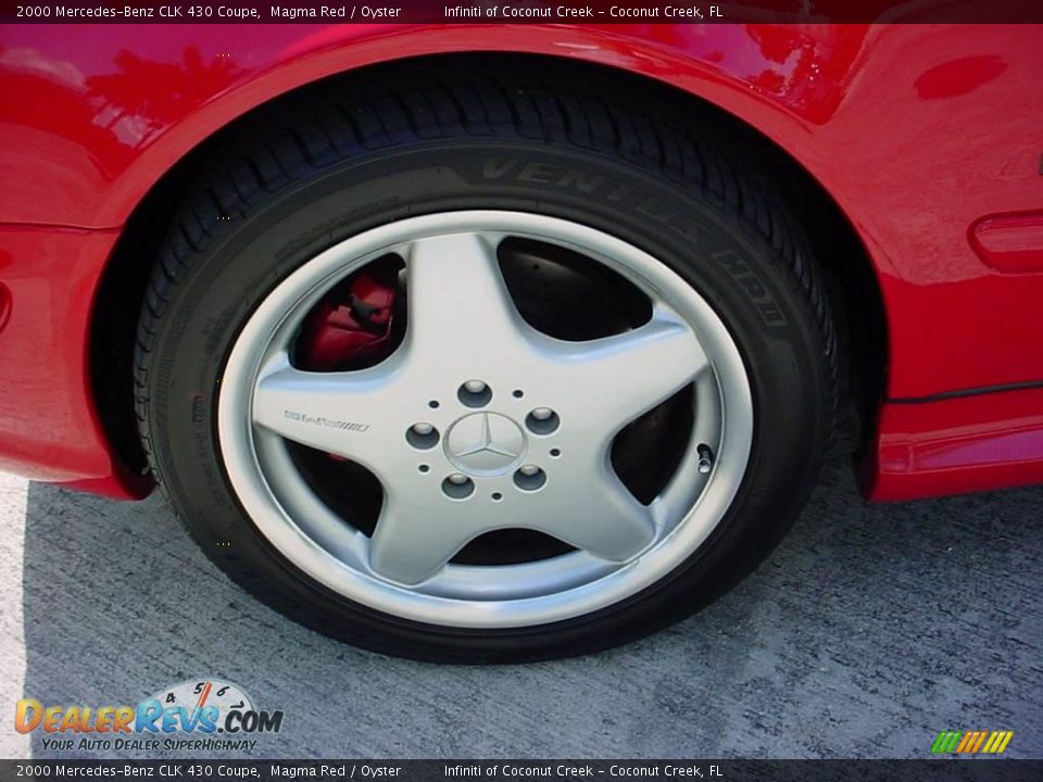 2000 Mercedes-Benz CLK 430 Coupe Magma Red / Oyster Photo #15