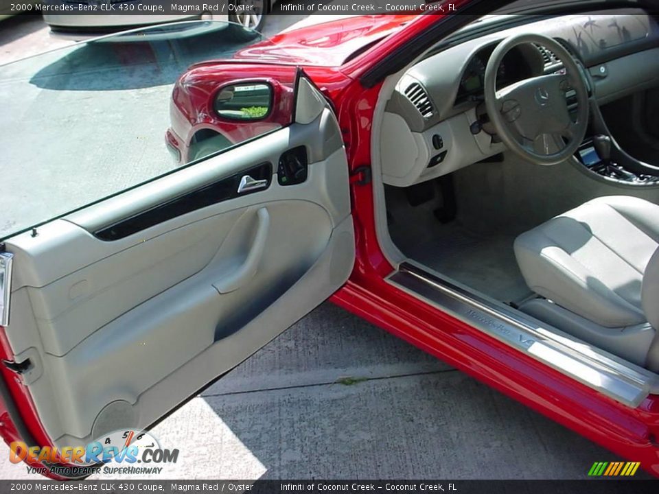 2000 Mercedes-Benz CLK 430 Coupe Magma Red / Oyster Photo #17
