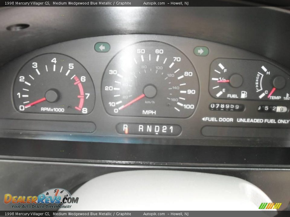 1998 Mercury Villager GS Medium Wedgewood Blue Metallic / Graphite Photo #16