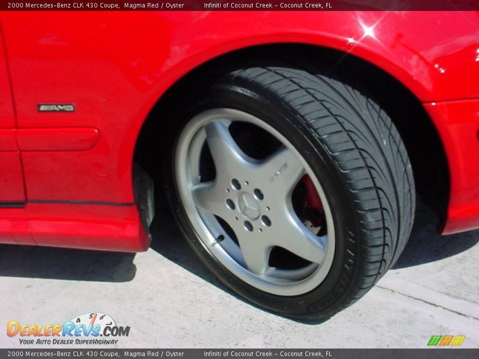 2000 Mercedes-Benz CLK 430 Coupe Magma Red / Oyster Photo #25