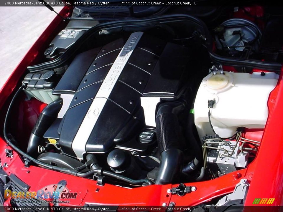 2000 Mercedes-Benz CLK 430 Coupe Magma Red / Oyster Photo #26