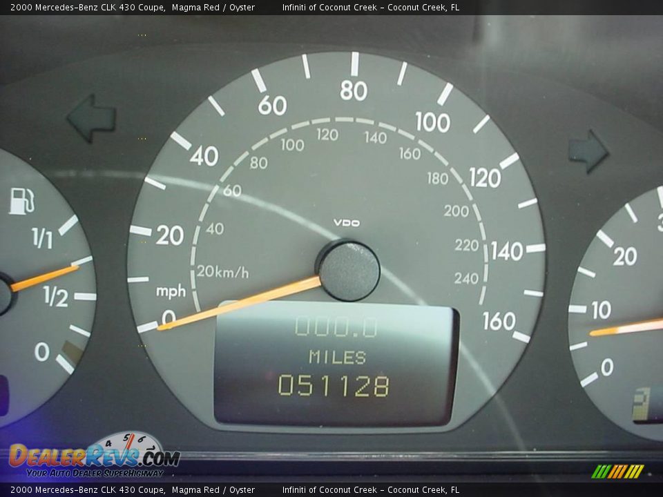 2000 Mercedes-Benz CLK 430 Coupe Magma Red / Oyster Photo #27