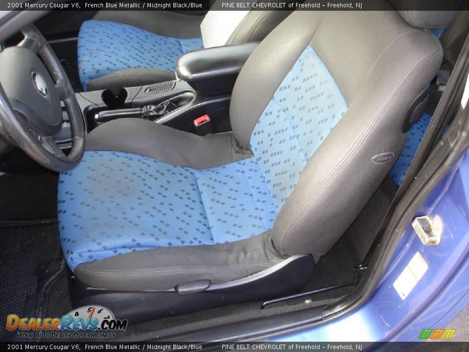 2001 Mercury Cougar V6 French Blue Metallic / Midnight Black/Blue Photo #8