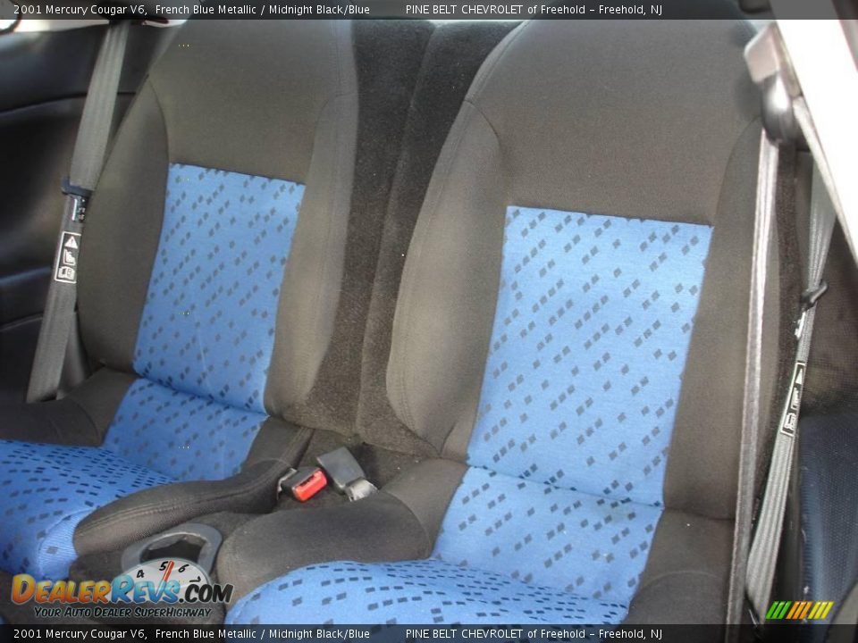 2001 Mercury Cougar V6 French Blue Metallic / Midnight Black/Blue Photo #10